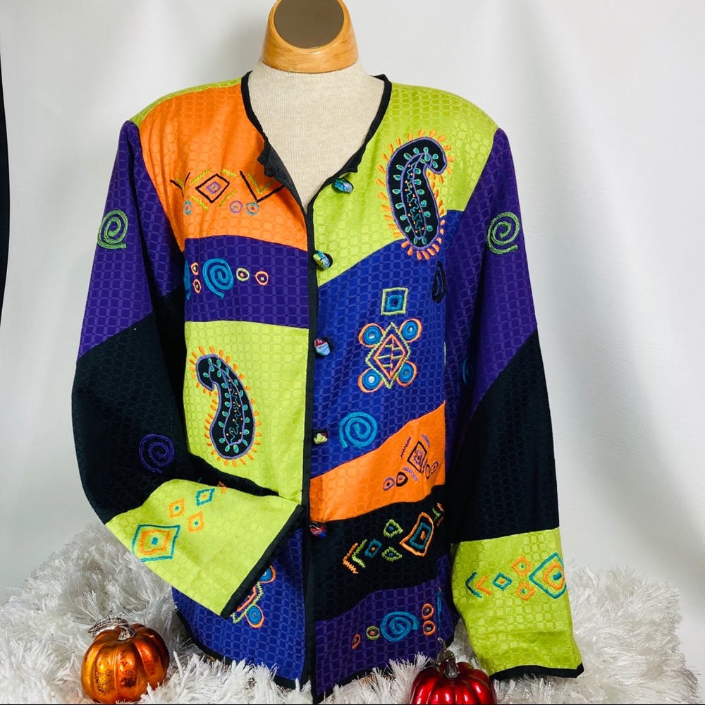 Alex Kim Vibrant Embroidered Jacket
